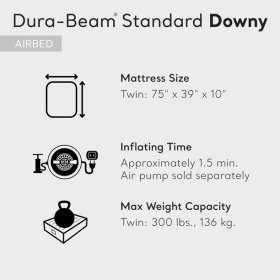 Open Box Intex 10 Inch Dura-Beam Downy Air Mattress, Twin (Pump Not Included)