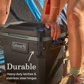 Coleman Convoy High Performance Series 28qt Hard Ice Chest Cooler, Brown, 17.75"' x'13.25" x 19.5"