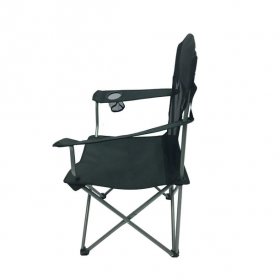 Ozark Trail Basic Mesh Quad Fodling Camp Chair, Black