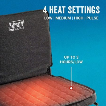 Coleman OneSource 17" Foldable Rechargeable Heated Seat, Black (2 Pack)