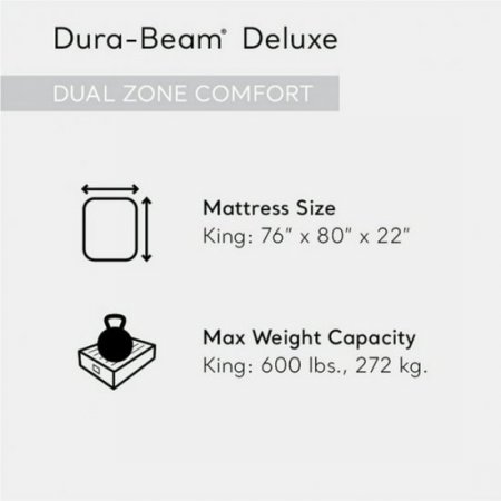 Open Box Intex Deluxe Dual Zone 22" King Sized Air Bed with Built In Air Pump