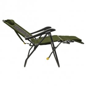 GCI Outdoor Legz Up Lounger Adjustable Folding Recliner Camping Chair, Heathered Loden