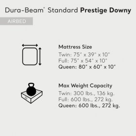 Intex Dura-Beam Standard Series Prestige Downy Inflatable Airbed, Queen