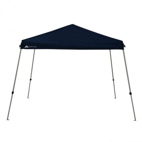 Ozark Trail 10\' x 10\' Instant Pop-up Slant Leg Canopy Outdoor Type Shading Shelter, Dusty Blue