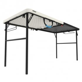 Lifetime 5 Foot Fold-in-Half Camping Folding Table, Indoor/Outdoor, Pumice (280875)