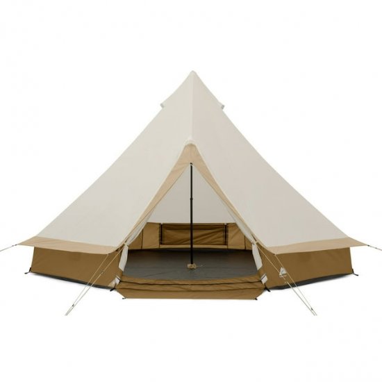 Ozark Trail 15\' x 15\' 8-Person Glamping Bell Tent with String Lights, 22.57 lbs