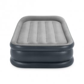 Intex Dura Beam Standard Deluxe Pillow Rest Raised Airbed w/ Built in Pump, Twin