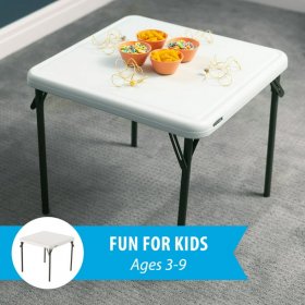Lifetime Childrens Square Folding Table, Indoor/Outdoor, Almond (80425)