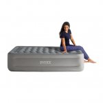 Intex 18" High Comfort Plush Raised Air Mattress Bed with Built-in Pump - Twin