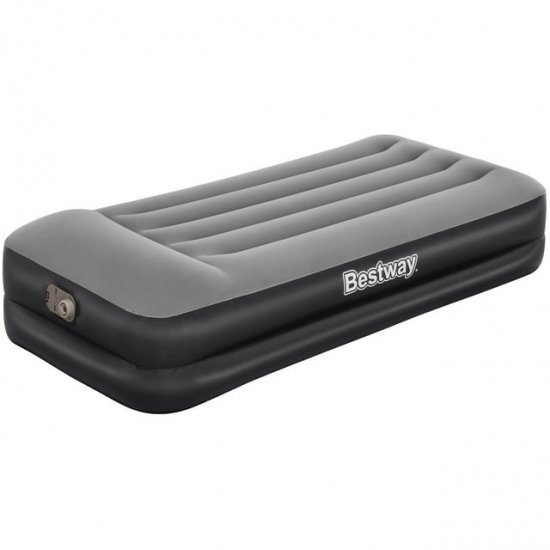 Bestway: Tritech Twin 18\" Air Mattress - Built-in AC Pump, Auto Inflation & Deflation, Firm Comfort Level, Antimicrobial, Weight Capacity 330 lbs.
