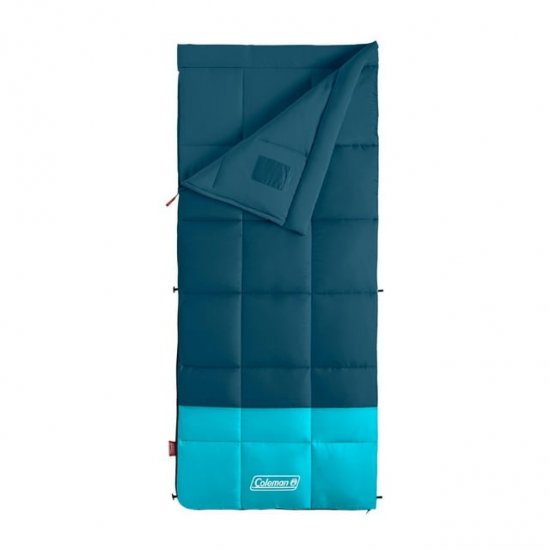 Coleman Kompact 20-Degree Cold Weather Rectangular Adult Sleeping Bag, Blue, 33\"x75\"