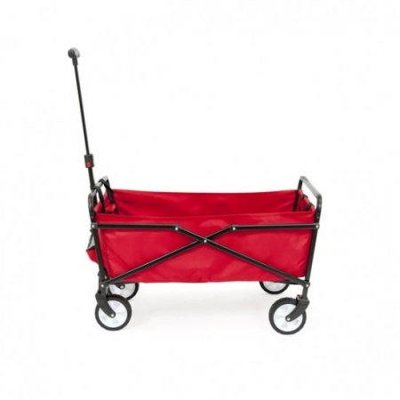 Seina Steel Compact Collapsible Folding Outdoor Portable Utility Cart, Red