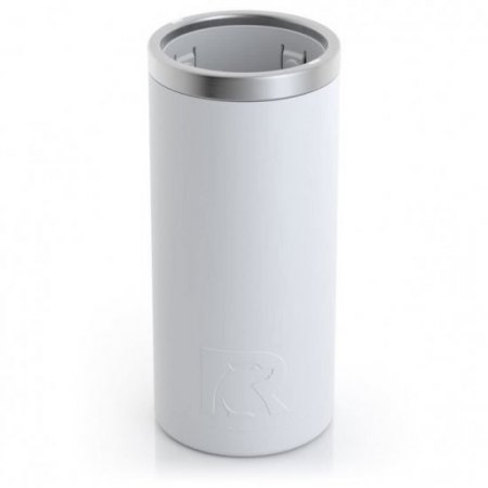 RTIC Skinny Can Cooler, Fits all 12oz Slim Cans, Chalk, Insulated Stainless Steel, Sweat-Proof, Keeps Cold Longer, Chalk