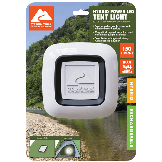 Ozark Trail Solar Tent Light with Inductive Magnetic Charging