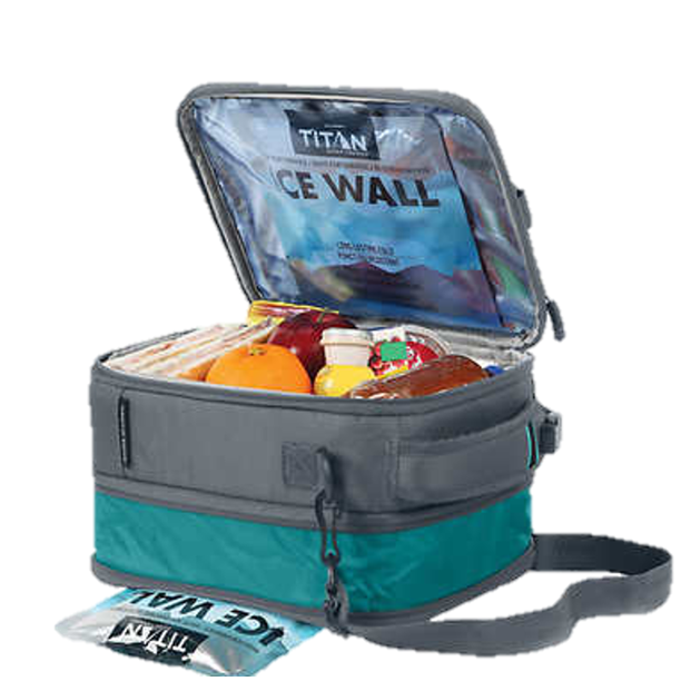 Titan Arctic Zone Fridge Cold, Crush Resistant Lunch Pack with 2 Ice Walls